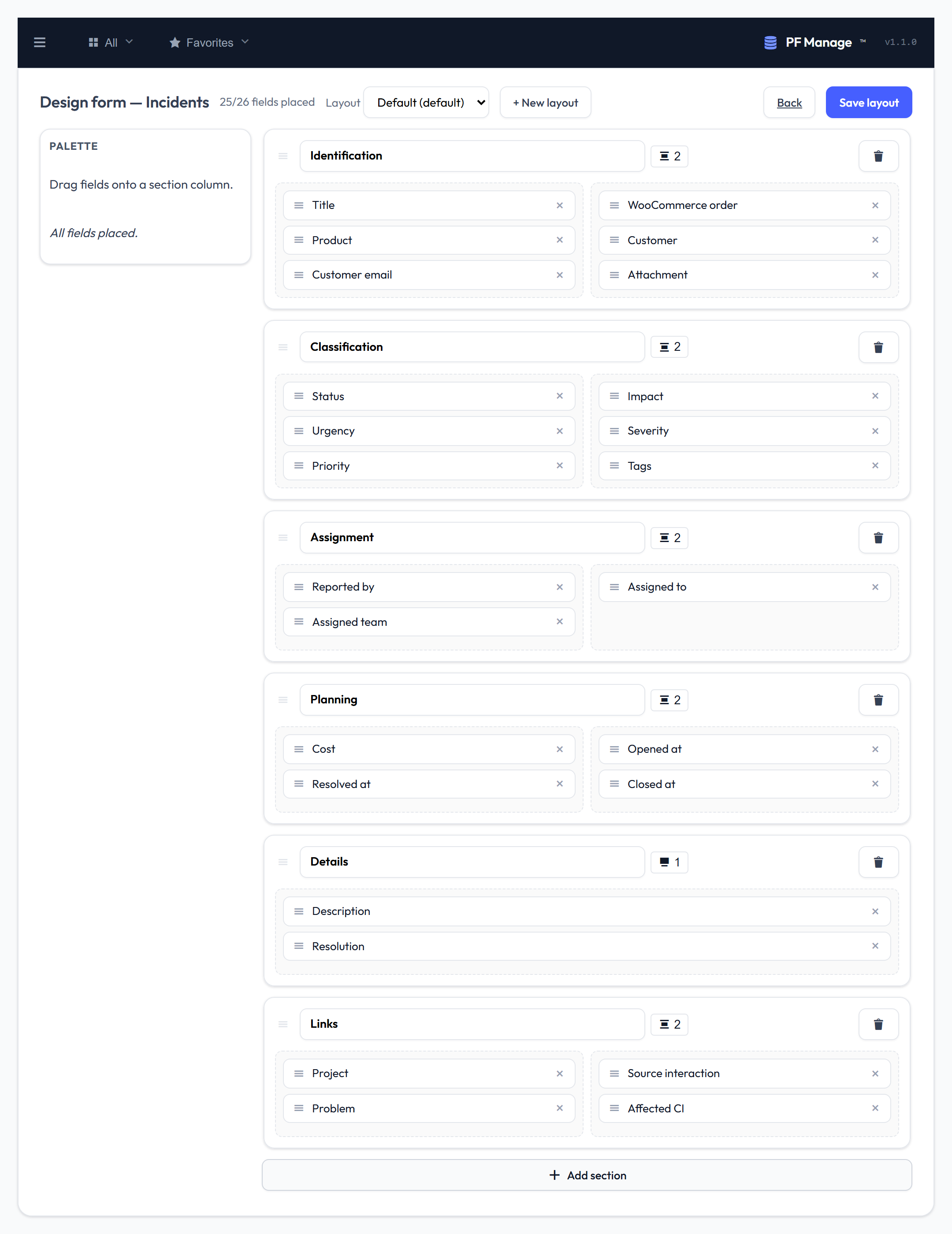 Drag-and-drop form layout designer