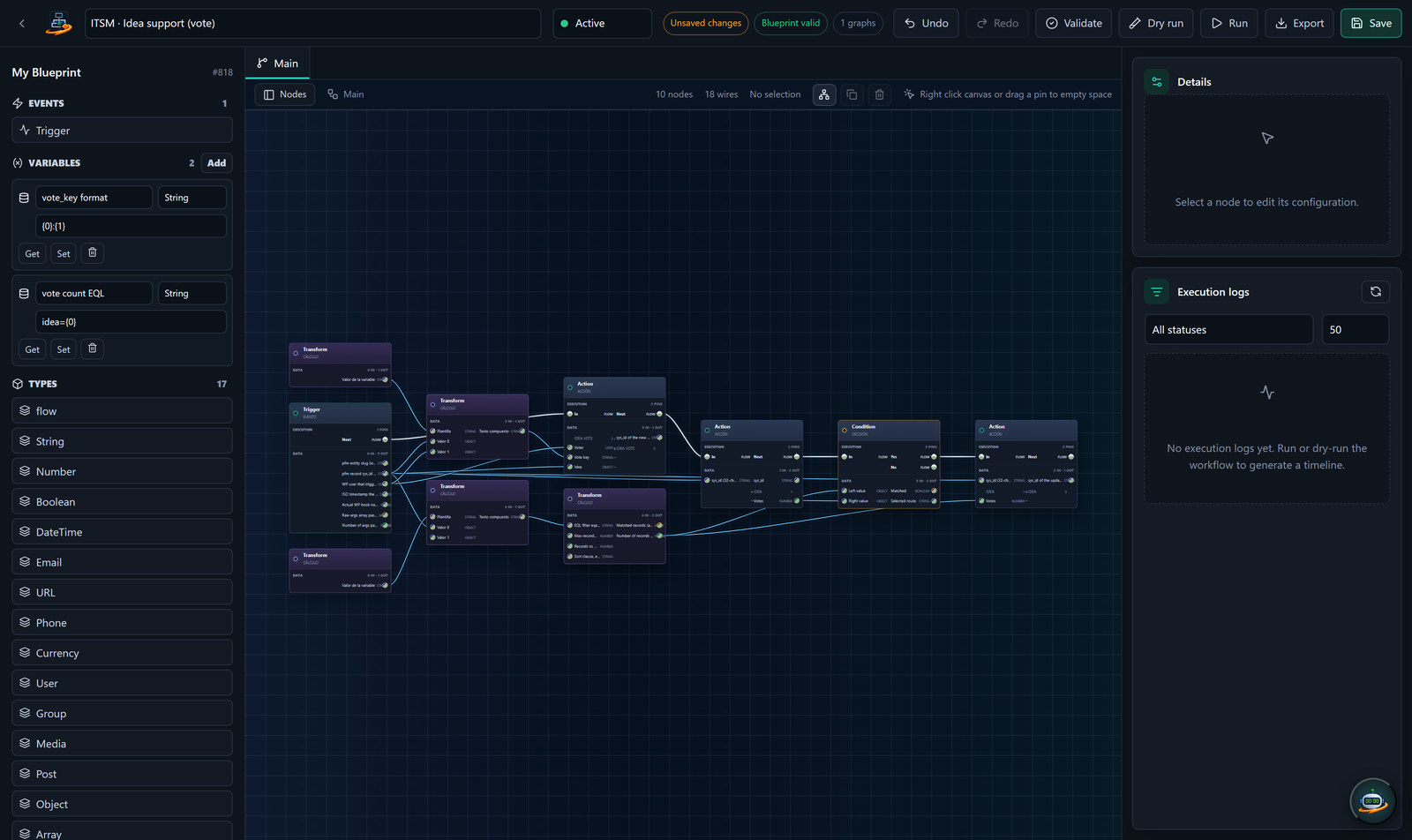 WP-PFWorkflow visual editor
